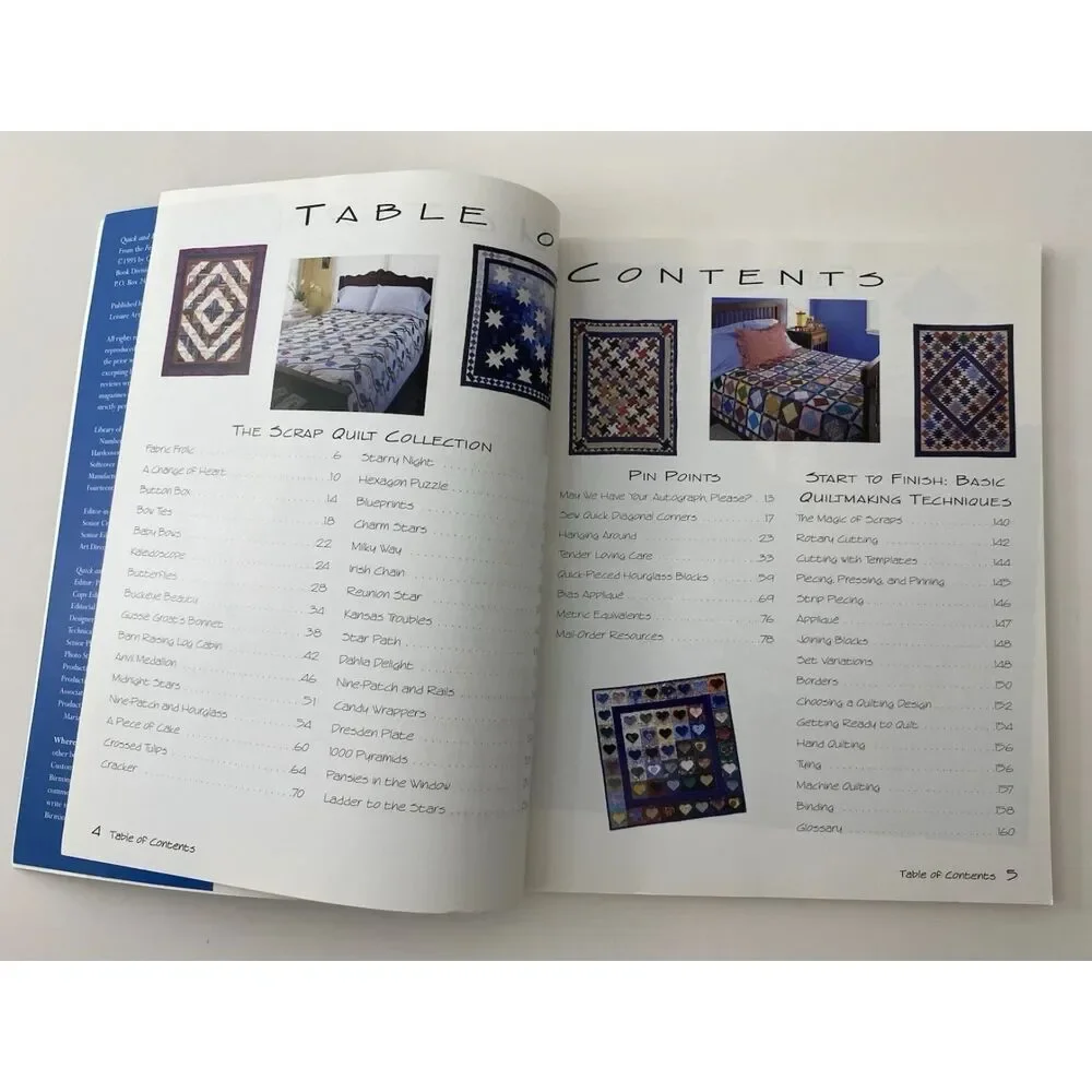 Leisure Arts QUICK AND EASY SCRAP QUILTS Quilt Pattern Booklet